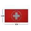 Tela reflectante IR bandera suiza insignia de identificación nocturna brazalete bandera de mochila parche de velcro insignia de moral