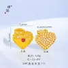 Accesorios DIY de Orfebre Estrella de Ocho Puntas Cepillada Colgante de Calabaza Corazón de Cacahuete para Mujer Calabaza Chapada en Oro