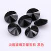 Atacado Satélite Pontiagudo Fundo Vidro Gem Redondo Fundo Pontiagudo Banhado a Prata Superfície de Diamante Brilhante Artificial Gem Bare Stone Atacado