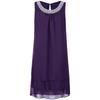 Amazon deseo Nueva Moda cuello redondo sexy sin mangas de lentejuelas vestido de gasa 9034