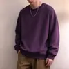 Coleção Primavera/Outono 2026: Moletom Oversized com Gola Redonda para Homens, Novo Estilo Primavera/Outono, Blusa de Manga Longa Lisa para Casais