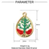 Árbol de la vida geométrico francés gota de aceite titanio acero diy colgante amor acero inoxidable joyería colgante de collar de luna