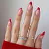 Unhas Vestíveis Transfronteiriças de Comércio Exterior, Adesivos de Unha de Aranha Preta Doce e Descolada Personalizados, Peças de Manicure Vestíveis, 24 Peças de Unhas Prontas