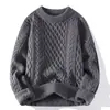 Suéter vermelho para o ano do zodíaco, cardigã casual de malha grossa com tranças para outono e inverno masculino, malha de Natal para casais