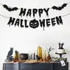 Feliz Halloween Nova Festa Temática de Fantasma Branco de Halloween Decoração Abóbora Adereço Banner de Papel