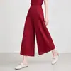 Calça Saia Plissada Estilo Japonês para Mulheres, Calça de Sarja Wide Leg de Cintura Alta, Calça Fluida, Atacado de Comércio Exterior Transfronteiriço, Tamanhos Petite