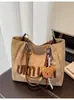 Bolso Grande de Mezclilla Transfronterizo para Mujer, Versátil Otoño e Invierno 2026 Nuevo Bolso de Hombro Casual, Bolso Tote Texturizado para el Trabajo
