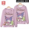 Casaco kuromi Suéter Infantil Roupas kuromi Meninas Forrado de Lã Outono Inverno Primavera Camisa Base Top
