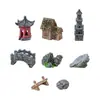 Micro-Paisaje Creativo Torre de Piedra Simulada Pabellón Paisajismo, Jardinería Bonsái Accesorios de Decoración DIY, Botella Ecológica Pequeños Adornos