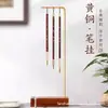 Suporte de Caneta de Latão Porta-Canetas Porta-Pincéis Bambu Phoebe Porta-Canetas Multifuncional Cabide Montanha Novo Estilo Chinês Simples Criativo Início