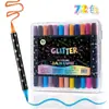 Marcador de Brillo de Dos Colores de Doble Punta Pluma de Acuarela de Punta Suave para Cuadernos Especial Pincel de Brillo para Niños No Tóxico y Lavable