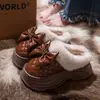 Pantuflas de algodón con suela gruesa para mujer, nuevo estilo de invierno, con un lindo diseño de lazo, forro de felpa engrosado para abrigar, adecuadas tanto para usar en interiores como en exteriores, y con diseño de talón cerrado