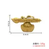 Pluma de la Fortuna Chapada en Oro Adorno de Riqueza Tienda de la Compañía Regalo de Apertura Adorno Artesanal que Atrae la Riqueza