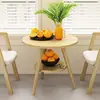 Mesa de chá e cadeiras para varanda, mesa e cadeiras simples para sala de jantar em casa, mesa redonda pequena de camada dupla, conjunto de mesa e cadeiras de lazer para loja de milk tea, mesa e cadeiras para reunião