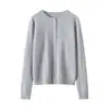 Suéter 100% Cachemir Puro, Estilo Nueva Temporada, Cómodo, Moderno, Versátil, Cárdigan Clásico de Punto Trenzado para Mujer