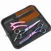 Tijeras de Peluquería de Rango Medio de 6.0 pulgadas, Tijeras para Cortar el Cabello, Tijeras Planas, Tijeras para Flequillo, Tijeras Entresacadoras, Tornillo Blanco 6H