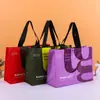 Película de impresión a color personalizada bolsa de plástico pp bolsa con forma de barco bolsa de nailon bolsa tejida a mano impermeable bolsa personalizada IKEA piel de serpiente