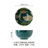 4,5 polegadas em relevo tigela de arroz de cerâmica doméstica personalizado tigela de mingau ins estilo internet celebridade sobremesa verde escuro glaze bowl
