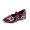 Zapatos de Princesa de Tacón Alto para Niñas 2026 Nuevos de Primavera/Otoño Punta Fina para Actuación Infantil Show Wear con Vestidos Formales Zapatos Planos de Moda