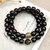 [Zodiaco] Pulsera de Hilo Doble Bodhi con Corazón de Codicia Material Viejo Benmingfo Masculino Cuentas de Bodhi Buda Pulsera de Juego al Por Mayor