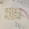 410111 Bolsa de Cosméticos de Tamaño Pequeño Fresca Floral Pequeña Portátil Bolsa de Almacenamiento de Maquillaje Clutch Cremallera Almacenamiento de Labiales