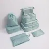 Bolsa de Armazenamento Multifuncional de Viagem com Sete Peças Conjunto de Bolsas Organizadoras e de Classificação de Roupas para Mala Conjunto de Oito Peças