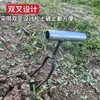 Modelo Nuevo Tenedor Sólido de Dos Púas para Aflojar la Tierra, Engrosado y Ponderado, Tenedor Agrícola para Estiércol, Cabeza de Tenedor de Cuatro Púas, Herramienta para Aflojar y Voltear la Tierra