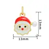 Venta directa del fabricante: Caja de regalo de Navidad de 18 quilates con microincrustaciones de cobre, accesorios de colgante con goteo de aceite, accesorios para pulsera y collar, accesorios para DIY