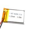 Fabricante atacado de alta qualidade 402 530 230mAh base de fone de ouvido suporte de carregamento polímero bateria de lítio recarregável