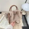 Bolsos de Peluche Otoño/Invierno para Mujer 2026 Nuevo Estilo Coreano Moda Bolso de Piel de Nube Bolso Cruzado Versátil Bolso de Mano Pequeño