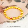 Tienda de oro con arena de oro oro rojo corazón pulsera ojo de gato brillante elegante pulsera ojo de gato joyería de cuentas de transferencia para mujer