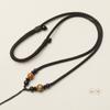 Collar Cuerda Clavícula Cuerda Colgante Diy Wen Cuerda para Jugar Ámbar Cera de Abejas Marca Buda Colgante de Jade Colgante de Piedra Ojo de Tigre Cuerda para Hombres y Mujeres