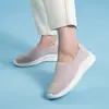 Zapatos para Madre de Edad Media y Mayor 2024 Otoño Zapatos Cómodos Transpirables Cruzados Zapatos Casuales Slip-on de Suela Suave para Mujer