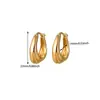 Brincos Estilo Ins Ondulados Torcidos, Brincos Niche Descolados, Argolas Femininas da Moda, Banhados a Cobre com Ouro Real, Elegantes Atacado Novos Modelos
