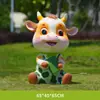 Venta Directa de Animales Escultura de Fibra de Vidrio Parque Decoración de Dibujos Animados Adornos Punto Escénico Toma de Fotos Popular Vaca Pequeña Jardín de Infancia