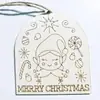 Decoraciones Colgantes Navideñas de Madera para Manualidades Transfronterizas Kit de Manualidades Decoración Colgante para Árbol de Navidad con Graffiti