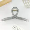Jelly Color Transparente Corea del Sur Retro Grande Simple Pinza Cruzada para Agarrar Pasador para el Cabello para la Parte Trasera de la Cabeza Pinza de Tiburón Pasador para el Cabello Base DIY