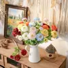 Flores Artificiales de Camelia Moon Adin Montañoso Fabricante Decoración del Hogar Ramo de Boda Flores Falsas Estilo INS Pared de Flores de Rosa