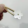 Grampo de Cabelo Flor Espelhada ~ estilo ins design simples nicho clipe de pato de prata clipe para franja acessórios de cabelo grampo de cabelo clipe lateral feminino