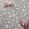 Redanco5D Embutido Ins Celebridade da Internet Desenho Animado Adesivos de Unha Laço Fofo Decalques 3D para Unhas He1784
