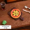 Casa de Muñecas Miniatura Simulación Charola de Pizza Accesorios para Jugar a Comer Modelo de Juego de Imitación Pequeños Adornos