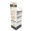 Estanterías de Papel Promocionales para Supermercados de Diseño Gratuito Exhibidores de Cartón Corrugado Exhibidores de Cartón Estanterías de Papel con Hebilla Deslizante Curva