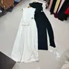 Nanyou Europeo y Americano Vietnamita Nicho Diseño de Alta Gama Arrugado Elegante Delgado Sin Mangas Vestido Vestido Falda Larga