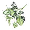 Suministro Directo de Fábrica de Plantas Simuladas con Tacto Encolado, Hojas de Malla Blanca, Hojas de Cacahuate Simuladas, Plantas Simuladas para Paisajismo de Pared