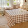 Lençol de Cama de Algodão Grosso Classe A, Peça Única, Uso Doméstico na Primavera, Capa de Edredom Dupla de Algodão Puro, Conjunto de Três Peças, Lençol de Cama de Solteiro para Dormitório