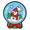 Encantos de Zueco de Dibujos Animados de PVC para Navidad Copo de Nieve Hombre de Jengibre Muñeco de Nieve Hebillas de Zapato de Goma Blanda Accesorios de Decoración de Zapatos DIY Festivos