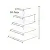 Suporte de Cupcake de Acrílico Transparente Quadrado Torre para Festa de Casamento Multi-Nível Sobremesa Display Stand para Festa de Casamento