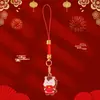Lanyard trenzado de metal para teléfono móvil del Año del Caballo Bolsa de Bendiciones para Enriquecerse Inmediatamente Colgante para Bolsa de Auriculares Regalo Lindo