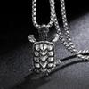 Collar de moda europeo y americano de estilo punk de tortuga de personalidad creativa para hombre, joyería de nicho hip hop para hombre europea y americana de acero de titanio