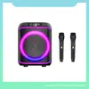 Altavoz Portátil Altavoz Bluetooth Móvil Karaoke Danza Cuadrada al Aire Libre Audio Rendimiento Estéreo para el Hogar